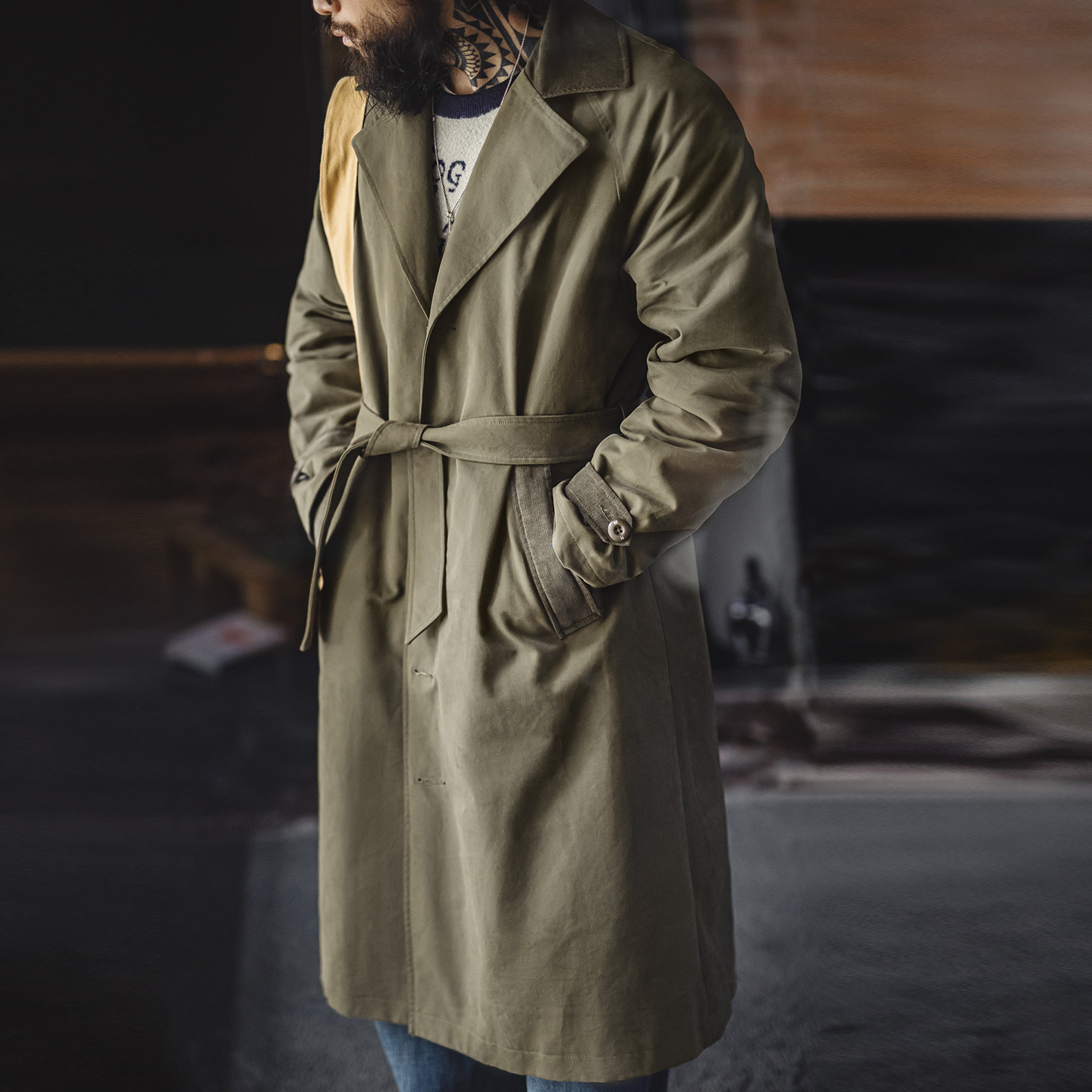 Down Jacket Packable - Maden Vintage Erkek Askeri Yeşil Trençkot