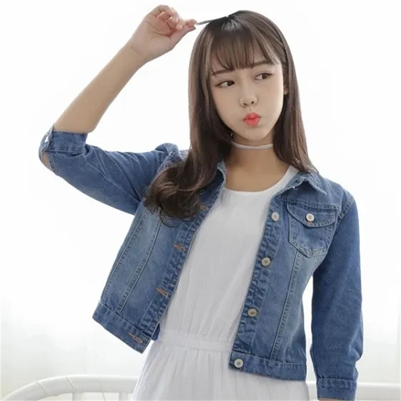 Down Jacket Packable - Denim Ceket Kadın Yarım Kollu Jean
