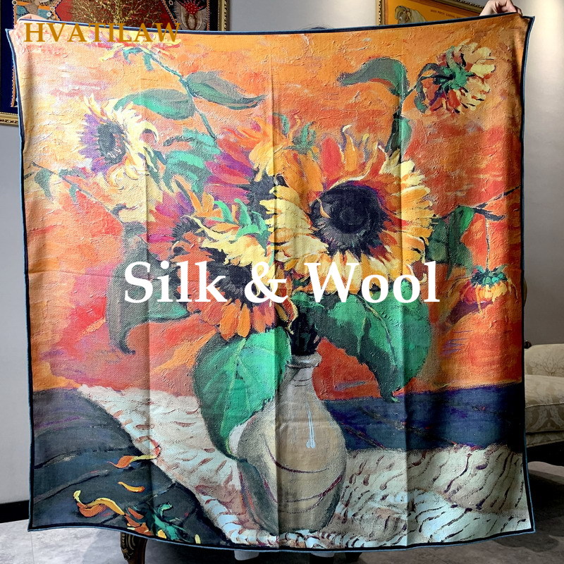 Shawl Wrap Winter - Şık %30 İpek %70 Yün Eşarp
