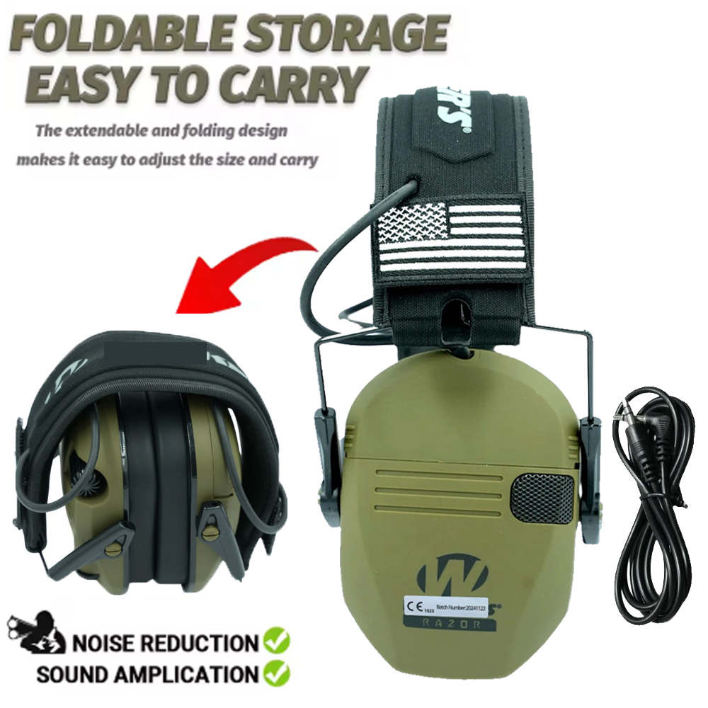 Earmuffs Foldable - Koruyucu kulaklık, ultra ince elektronik katlanabilir