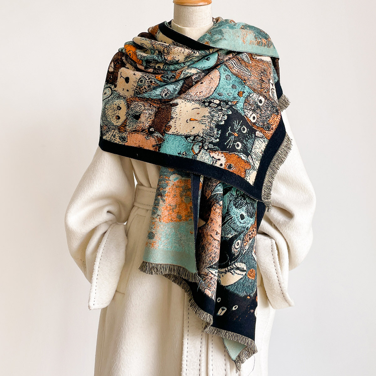 Kadınlar için İmitasyon Kaşmir - Shawl Wrap Winter incelemesi ve fiyatı
