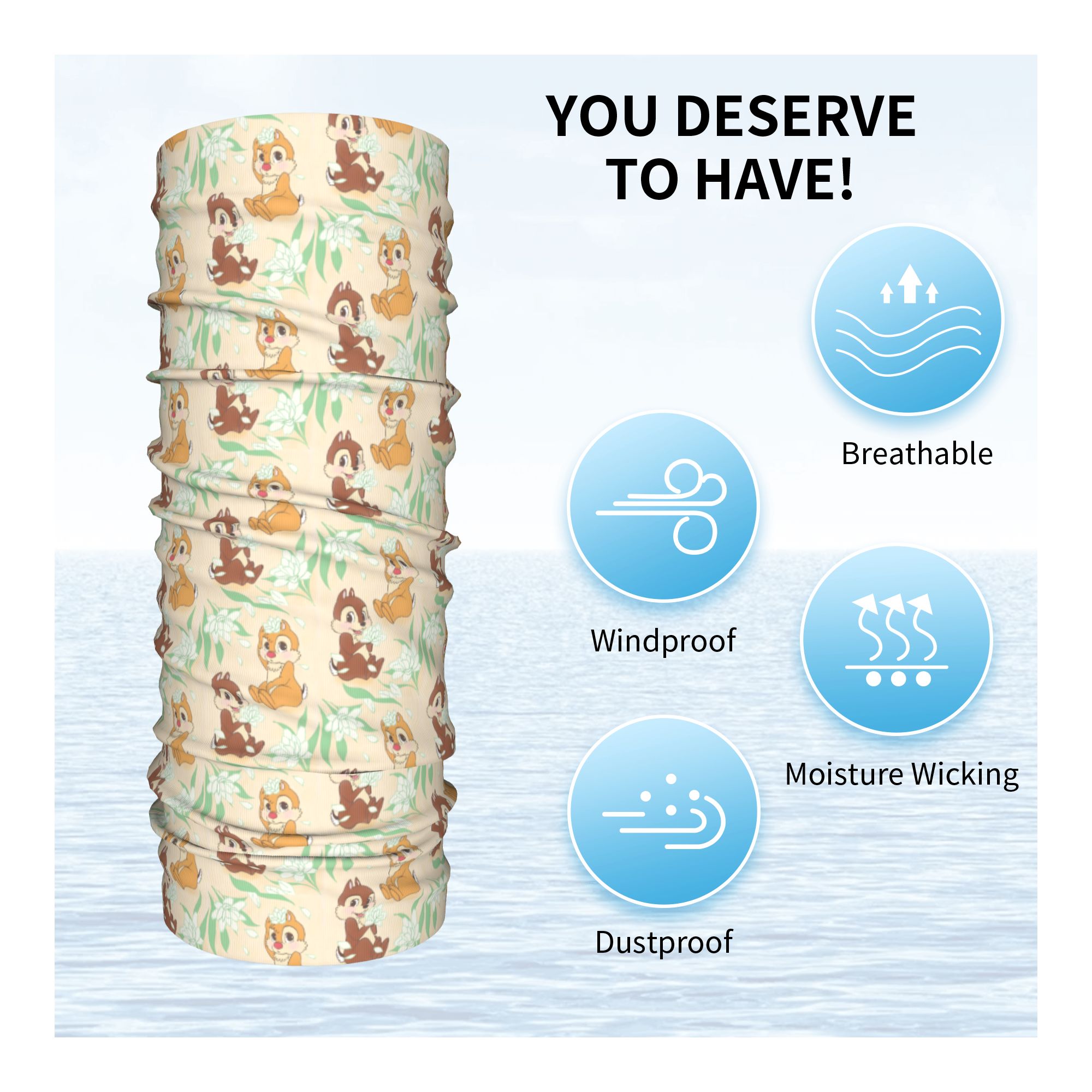 Özel Sevimli C-Chip Ve D-Dale  - Neck Gaiter Fleece incelemesi ve fiyatı