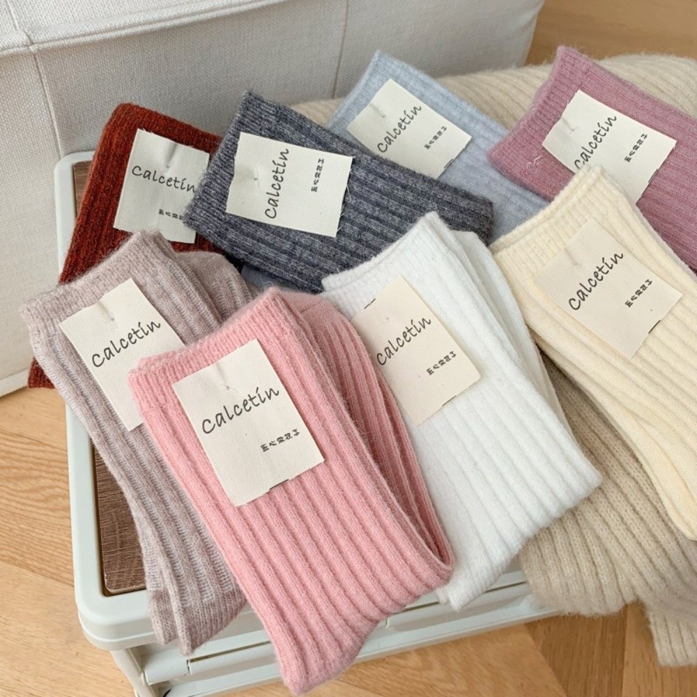 1 çift yeni düz renk kaşmir yü - Thermal Sock Wool incelemesi ve fiyatı